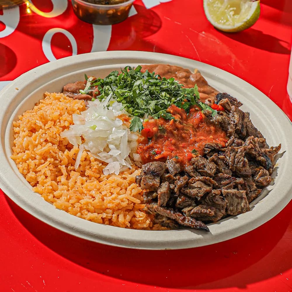 Carne Asada Burrito Plate