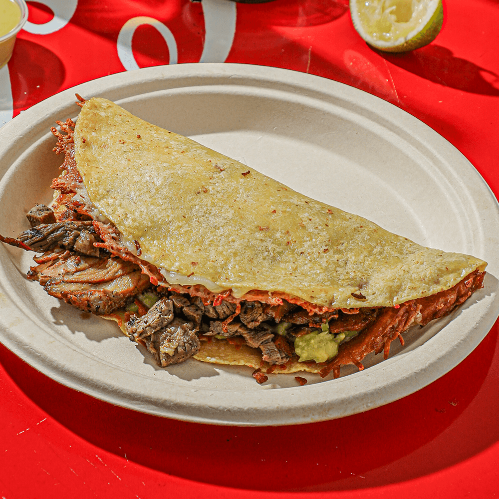 Campechana quesadilla (Asada y Pastor)