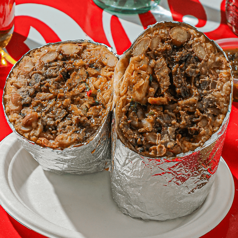 Campechano burrito (Asada y Pastor)
