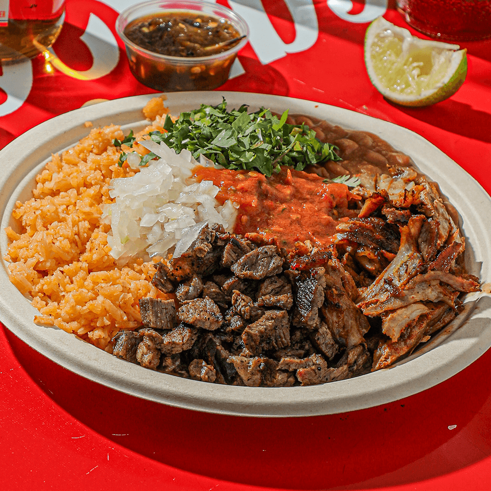 Campechano plate (Asada y Pastor)